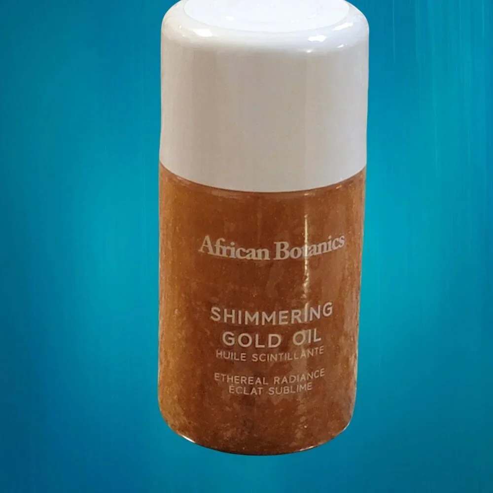 NEW African Botanics Shimmering Gold Oil Body Hair 2FL OZ LAST ONE - Picture 1 of 10